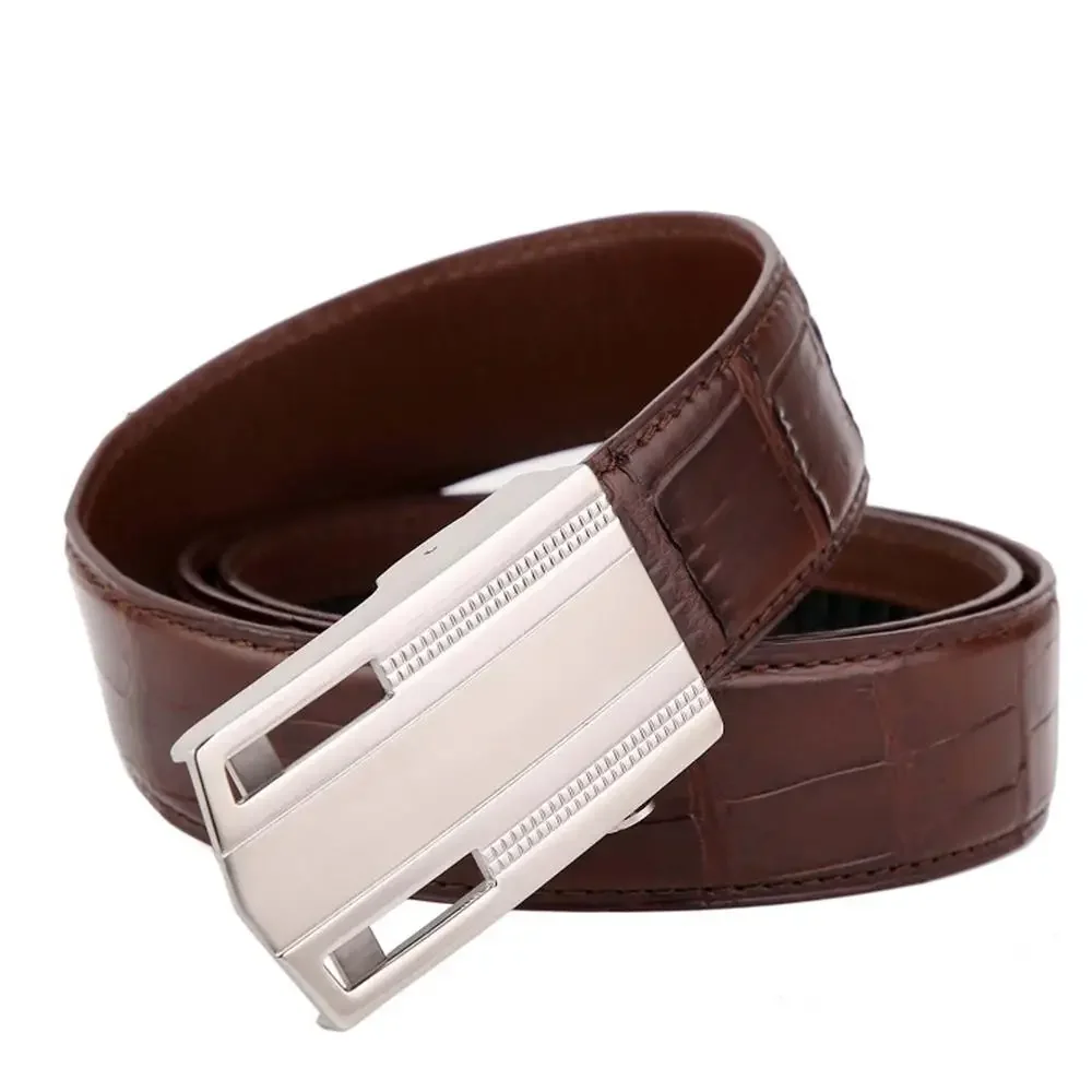 linshe new arrival crocodile men belt Automatic buckle men belt new leisure male belts men crocodile belt