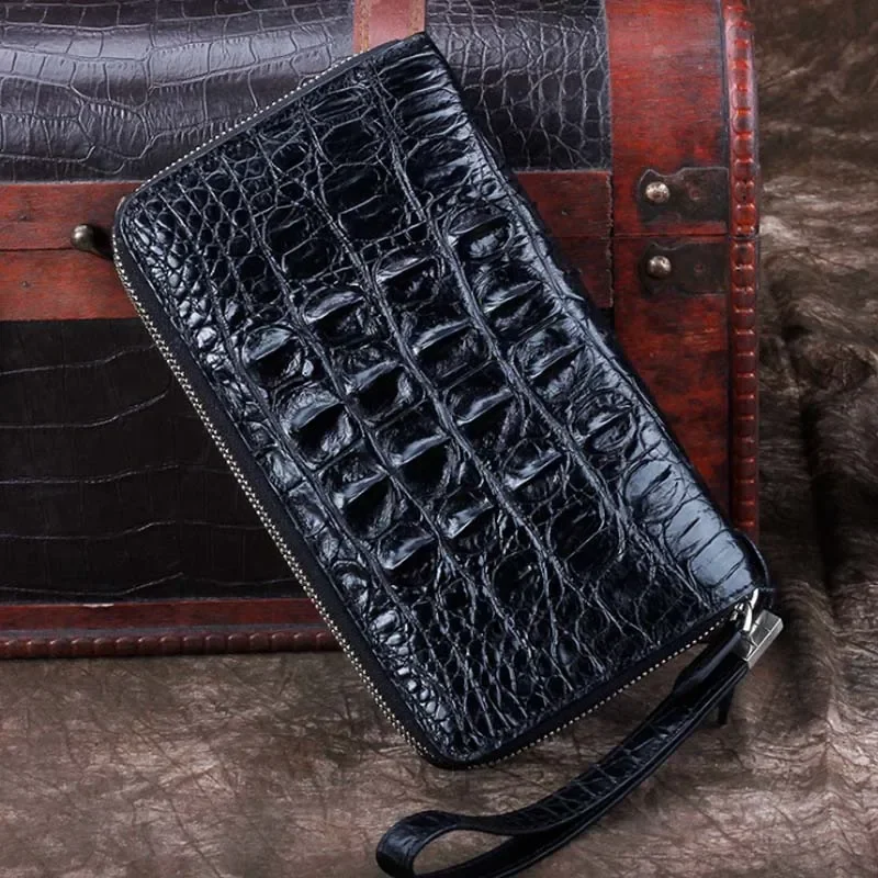 ourui male Double zipper men crocodile wallet men clutch bag - Image 4