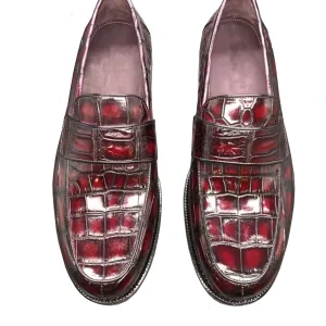 yinshang new men leisure male crocodile shoe red male loafers wedding fahion shoes
