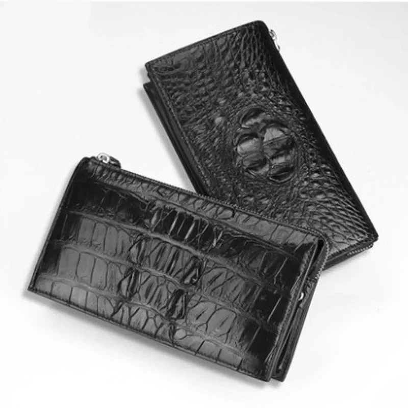 langhao male clutch bag crocodile leather male leisure zipper Cross section