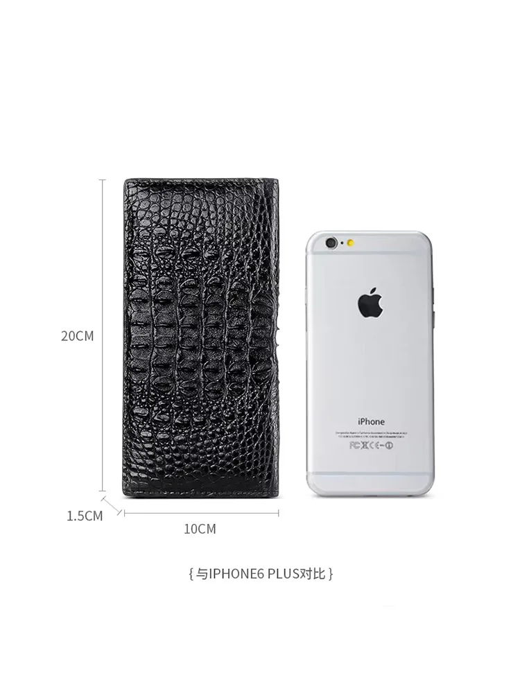 kadilaier Thin Crocodile Wallet men long Crocodile leather business large capacity men Crocodile wallet men fashion - Image 3