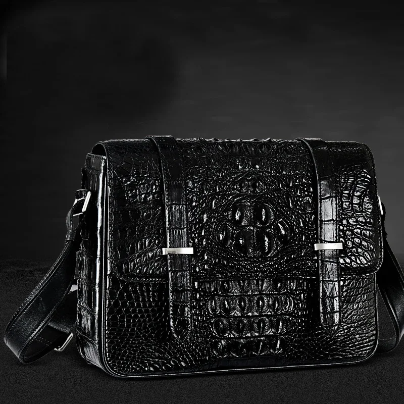 keximayuanyuan crocodile leather single shoulder bag men crocodile bag crocodile leather man leisure bag - Image 3