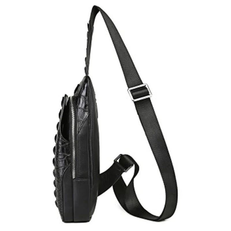 VVBrown men chest package male crocodile leisure single shoulder banquet more screens zipper men chest bag - Image 3