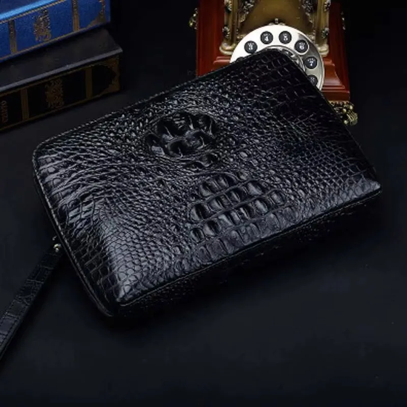 ourui men Hand caught Wine red handbags The new men clutch bag men bag - Image 2