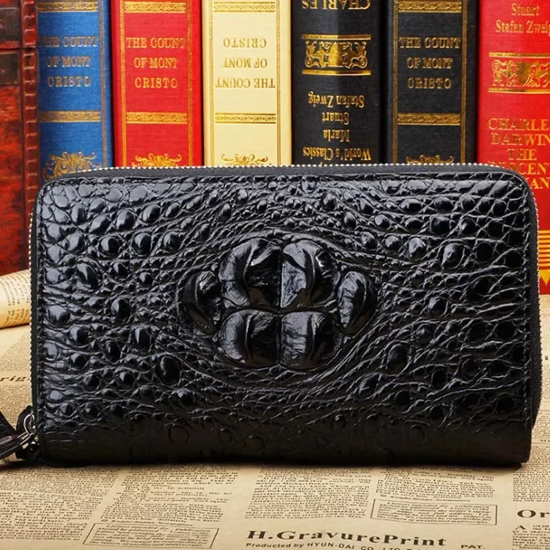 ourui male Double zipper men crocodile wallet men clutch bag - Image 2