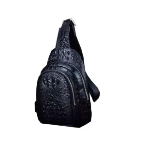 ourui new arrival men chest bag black double zipper cross for male chest bag