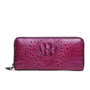 langhao and handbag for women crocodile leather women handbag with long zipper handle women clutch bag